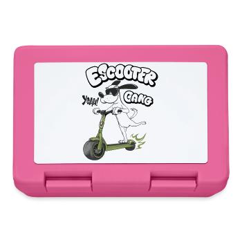 E Scooter Gang Humor Illustration - Brotdose - Pink - Vorne