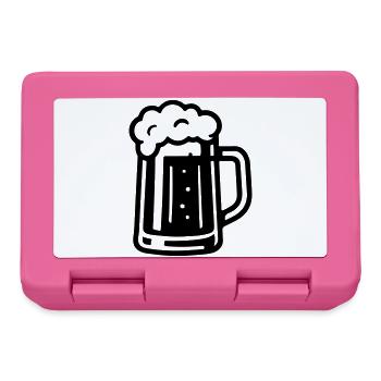 Bier Symbol Bierkrug - Brotdose - Pink - Vorne