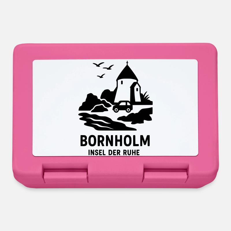 Bornholm Insel der Ruhe Dänemark - Brotdose - Pink