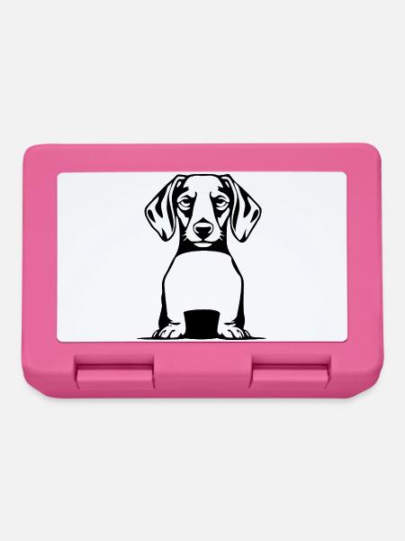Dachshund T-shirt Geschenkidee - Brotdose - Pink