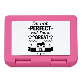 Not perfect but a great motorcyclist - Lunchbox - pink - Front