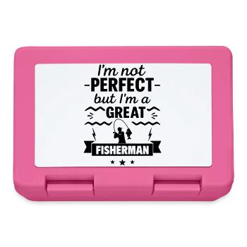 Nicht perfekt aber ein super Angler - Brotdose - Pink - Vorne