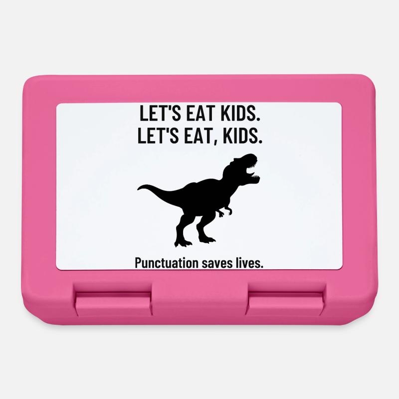 Professeur d’anglais Funny Grammar High School T-Rex - Boîte à goûter - rose