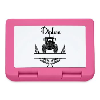Diplom Tractor – Espace de noms - Boîte à goûter - rose - Devant