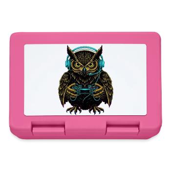 Jeux d’animaux Jeux de hibou Drôle de chouette - Boîte à goûter - rose - Devant