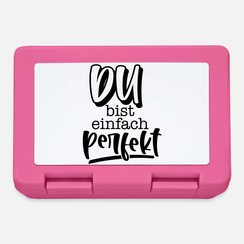 Du bist einfach perfekt - Lunchbox - pink