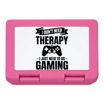Ich brauche keine Therapie, ich brauche nur Gaming - Brotdose - Pink - Vorne