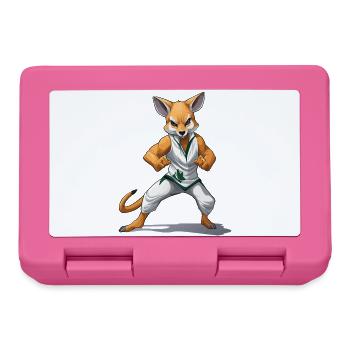 Fuchs-Kämpfer im Kung-Fu - Brotdose - Pink - Vorne