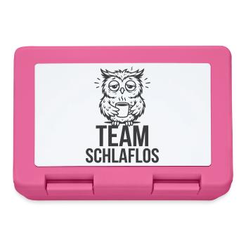 Team Sleepless – Tired Owl - Lunchbox - pink - Front