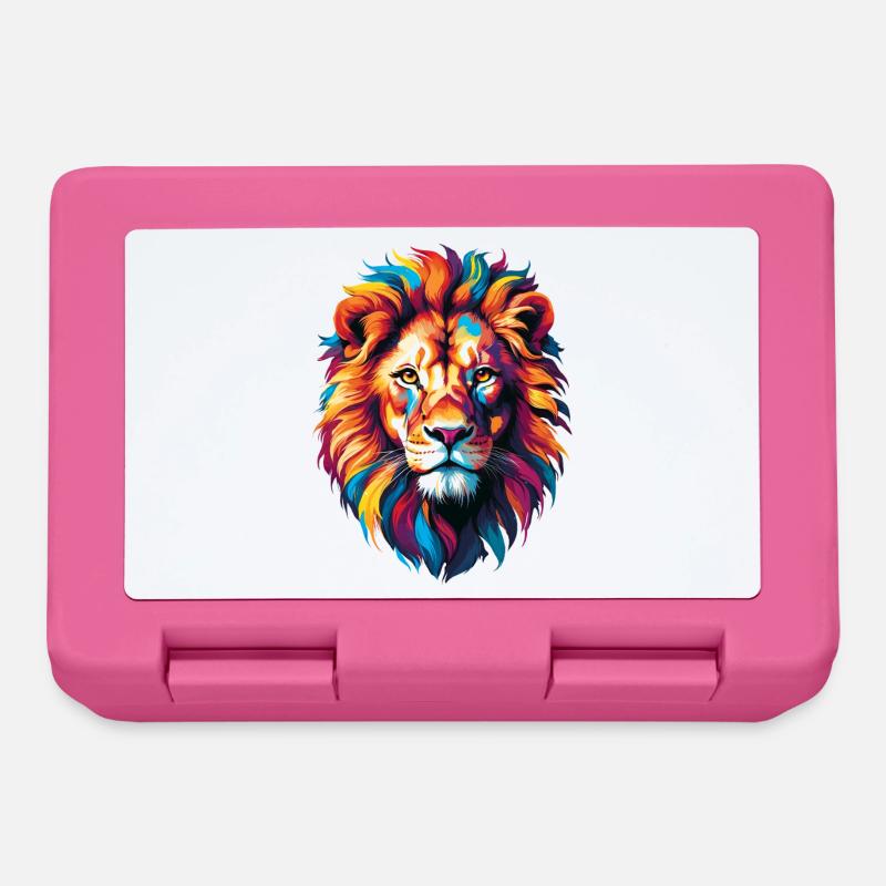 Löwe - Brotdose - Pink