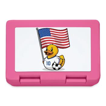 USA Fußball Shirt für Fans - Brotdose - Pink - Vorne