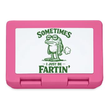 Sometimes I'm just a farting frog. - Lunchbox - pink - Front