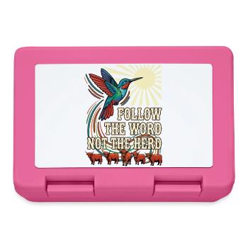 Follow The Word Not The Herd Hummingbird - Lunchbox - pink - Front