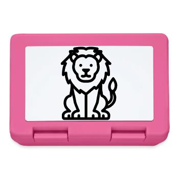 lion - Lunchbox - pink - Front