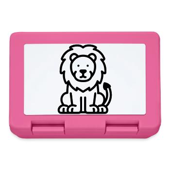 lion - Lunchbox - pink - Front