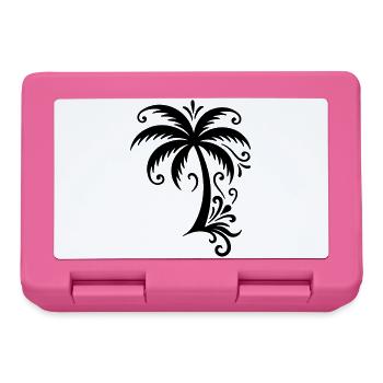 Palm tree icon beach - Lunchbox - pink - Front