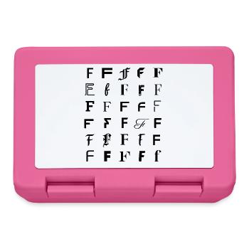 Typography f letter mosaic - Lunchbox - pink - Front