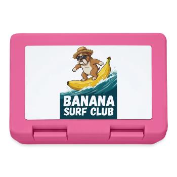 Bouledogue Surf Banane - Boîte à goûter - rose - Devant