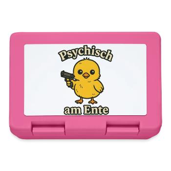 Ich Bin Am Ende Psychisch am Ente - Brotdose - Pink - Vorne
