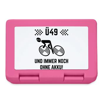Ü49 Und Immer Noch Ohne Akku! (Fahrrad Rennrad B) - Brotdose - Pink - Vorne