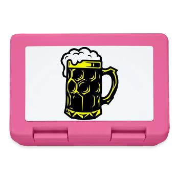 Beer Mug Symbol Booze - Lunchbox - pink - Front