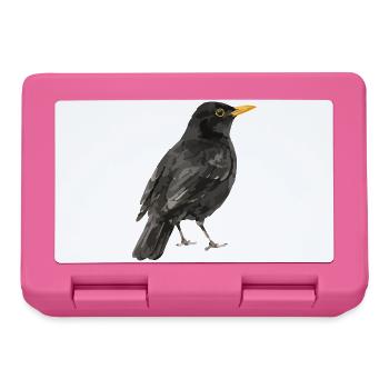 Amsel Vogel - Brotdose - Pink - Vorne