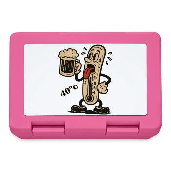 Thermomètre en ébullition et bière - Boîte à goûter - rose - Devant