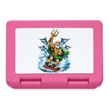 Neptune is water skiing - Lunchbox - pink - Front