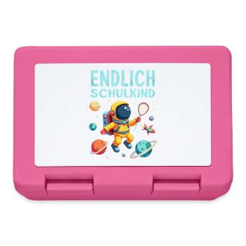 Schulkind 2026 Einschulung 2026 Schulanfang - Brotdose - Pink - Vorne