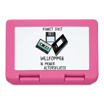 Retro Tech Humor Altersklasse - Brotdose - Pink - Vorne