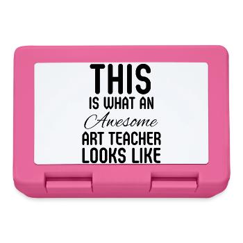 Kunstlehrerin Künstler Kreatives Geschenk - Brotdose - Pink - Vorne