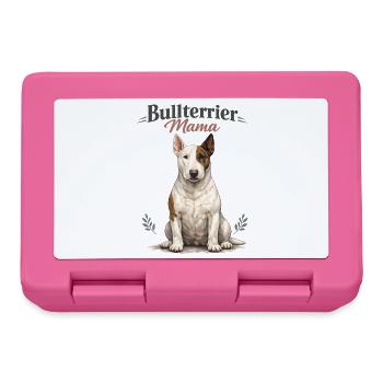 Maman Bull Terrier – Cadeau pour les mamans de chiens fières - Boîte à goûter - rose - Devant