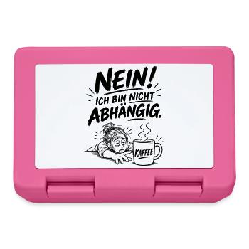 Kaffee zum Überleben - Brotdose - Pink - Vorne