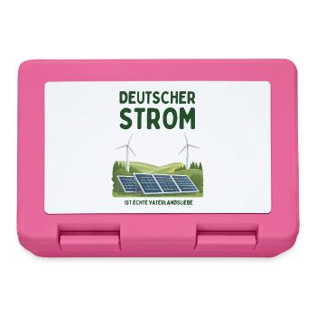 Deutscher Strom ist Vaterlandsliebe - Brotdose - Pink - Vorne