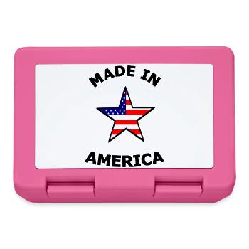 Amerikanische Flaggenstern - Brotdose - Pink - Vorne