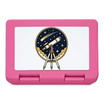 Teleskop Sternenhimmel Komet Astronomie Vektor Shi - Brotdose - Pink - Vorne