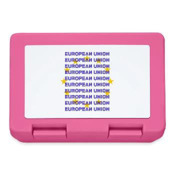 EU Flag European Union - Brotdose - Pink - Vorne