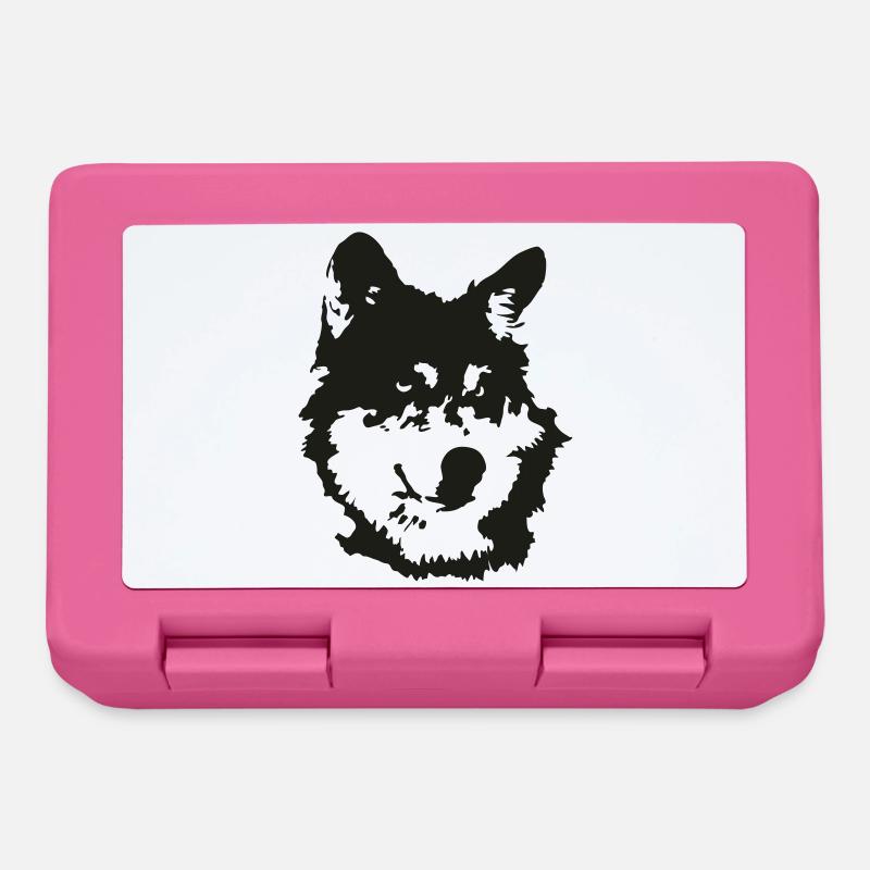 Dog / wolf - Lunchbox - pink