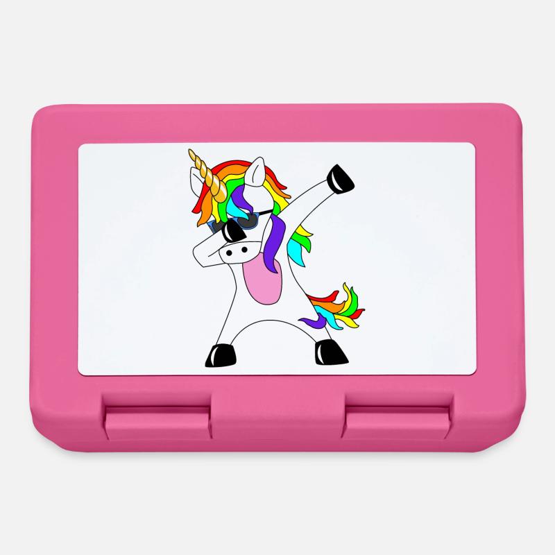 Dabbing Unicorn Geschenkidee Dab dabbendes Einhorn - Brotdose - Pink
