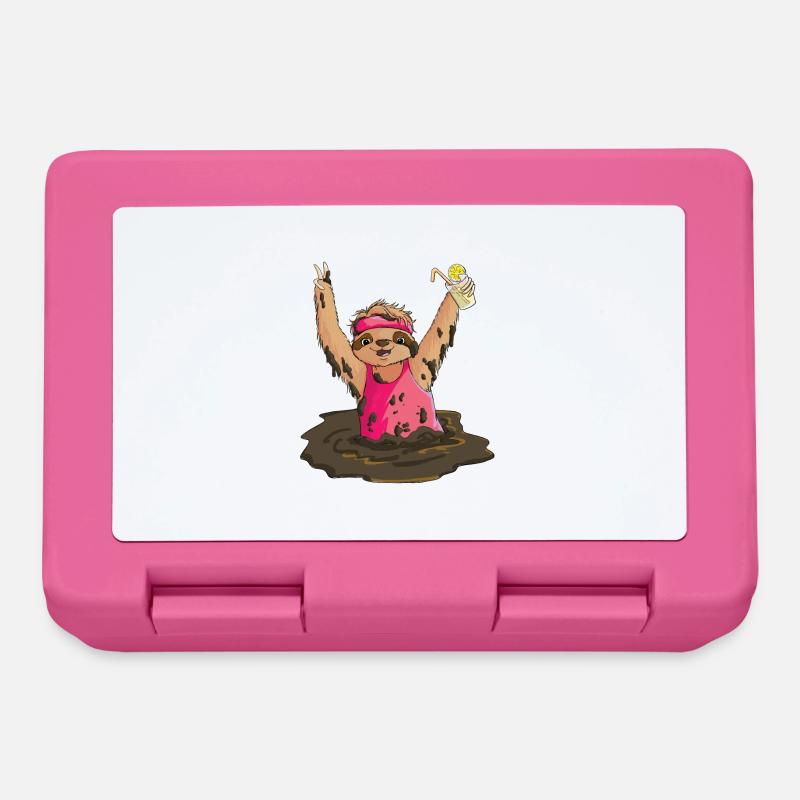 Mud Run Sloth - Lunchbox - pink