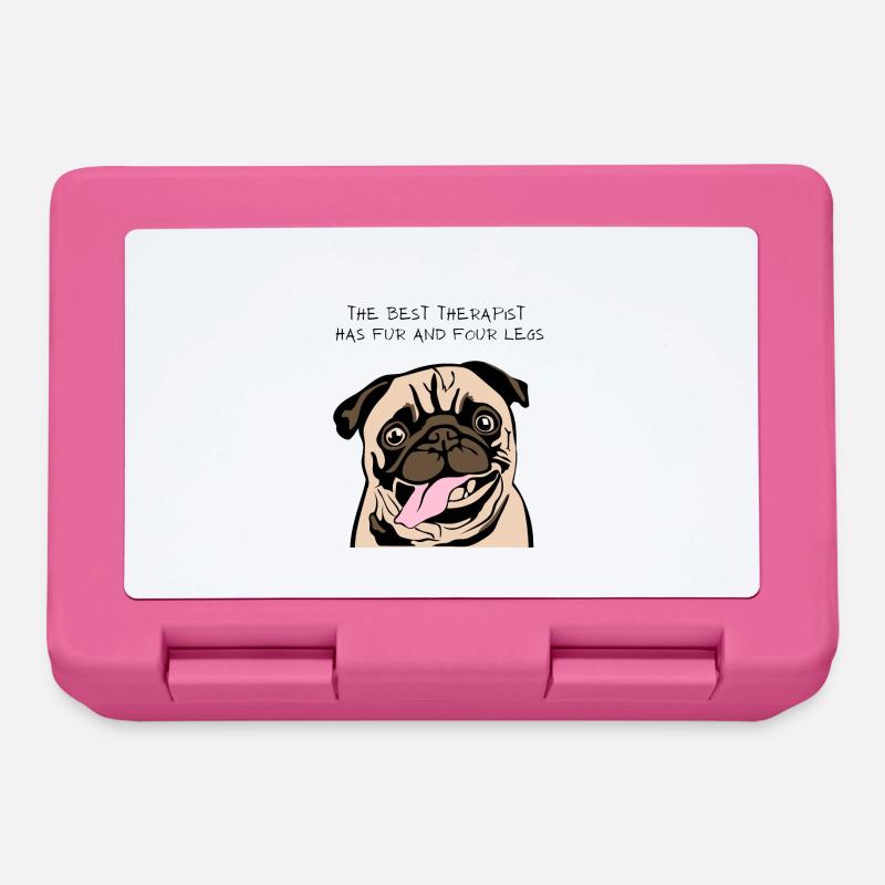 Therapeut Mops - Brotdose - Pink