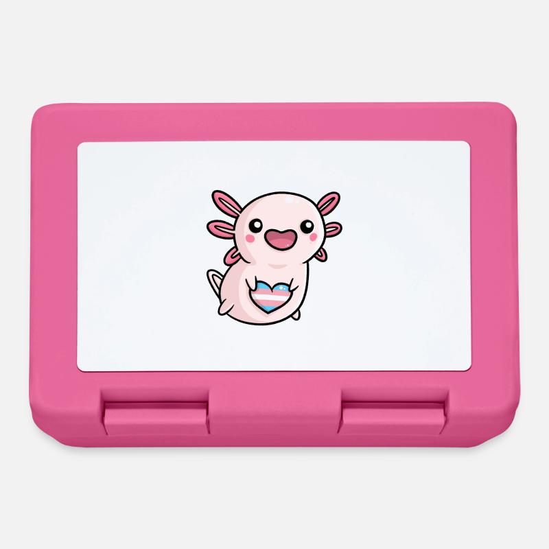 Doux Axolotl Transgender Queer Drapeau Drapeau LGBTQ - Boîte à goûter - rose