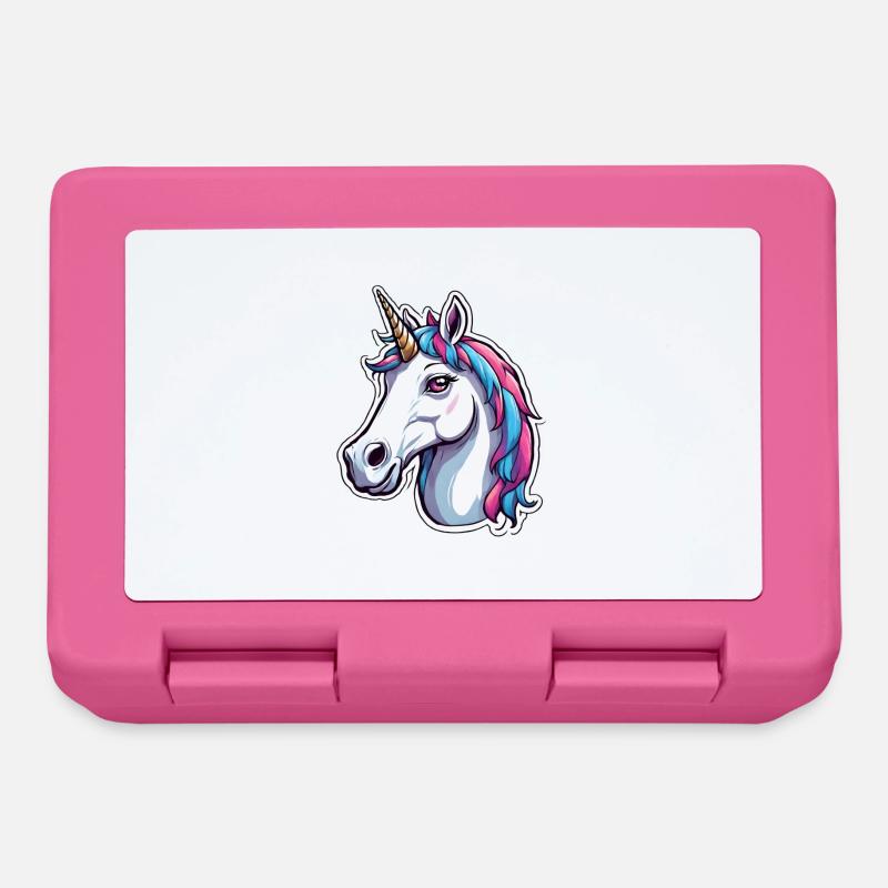 Magic Unicorn Portrait - Lunchbox - pink