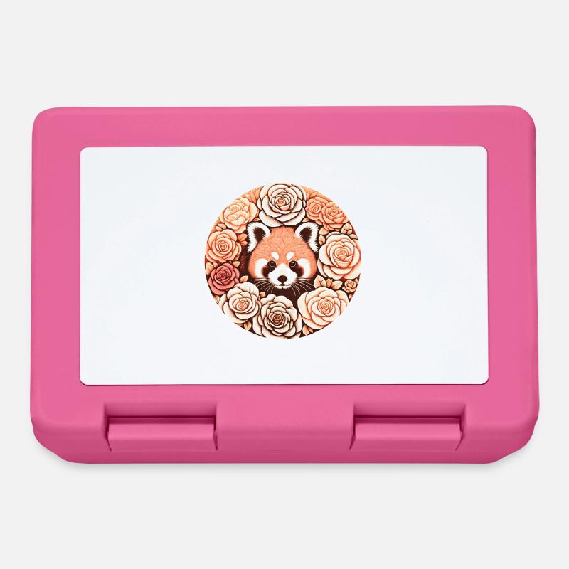 Panda roux - Boîte à goûter - rose
