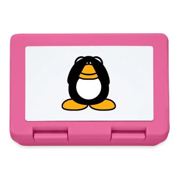 Pingouin ne voit rien aveugle Les mains couvrent les yeux - Boîte à goûter - rose - Devant