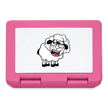 mouton nerd hornglasses fermoir lunettes geek smart - Boîte à goûter - rose - Devant