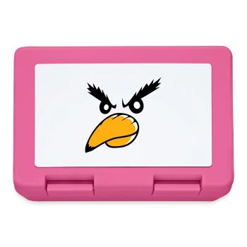 Raven Bird Peeps Evil Cool Funny Comic Humor Fun - Lunchbox - pink - Front