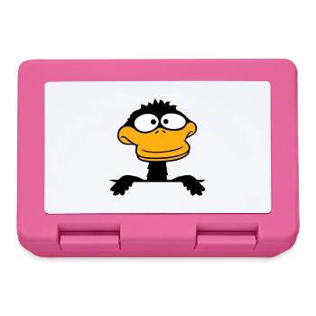 Canard a l’air drôle, maladroit, anxieux, confus, comique - Boîte à goûter - rose - Devant