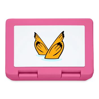 2 ducks diving underwater head lake drinking water - Lunchbox - pink - Front