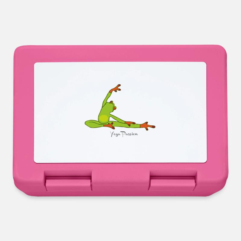 Frosch-Yoga Leidenschaft - Brotdose - Pink